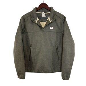 THE NORTH FACE Men's Sherpa Lined Patrol 1/4 Button Snap Pull Over Small Grey